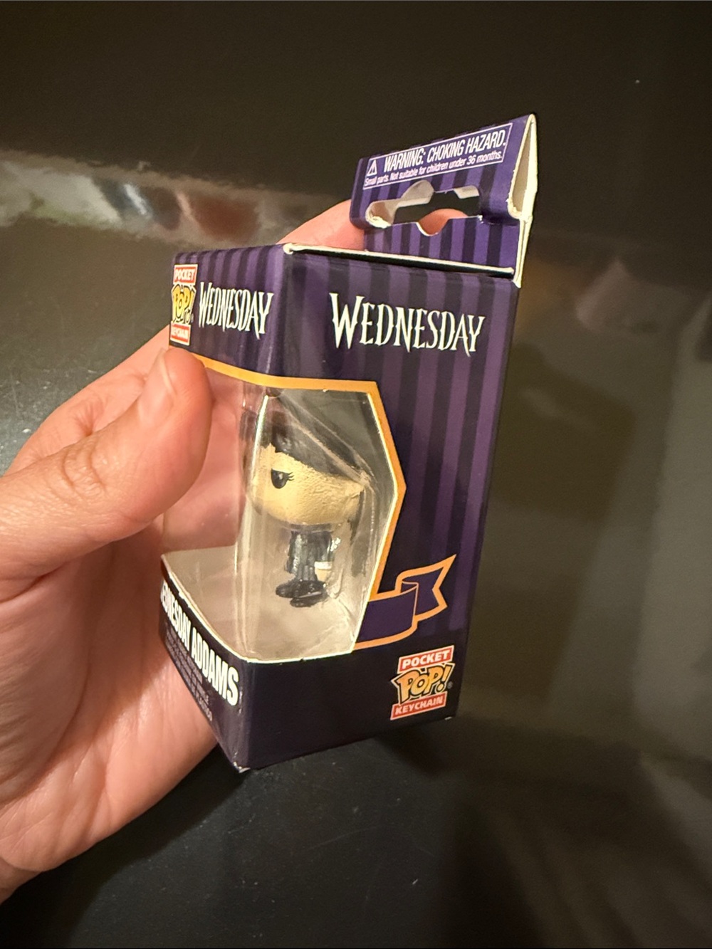 Funko Wednesday Addams Pocket Pop! Keychain - Black & Cream - Picture 2 of 3